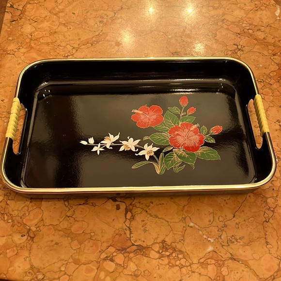 10.5” x 7” lacquered tray